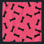 HAMbWG - Bandana - Black Dog Bones w any color<br><div class="desc">HAMbyWhiteGlove - Doggy Bones Bandana - The background can be any color!  just choose to personalize!</div>