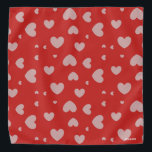 HAMbWG - Bandana - Hearts - Gray with Any Color<br><div class="desc">HAMbyWhiteGlove - Hearts Bandana - Gray with any color!</div>