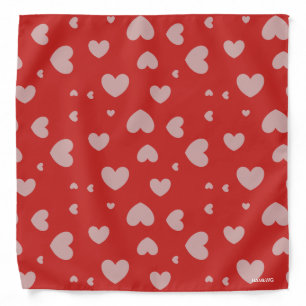 HAMbWG - Bandana - Hearts - Gray with Any Color