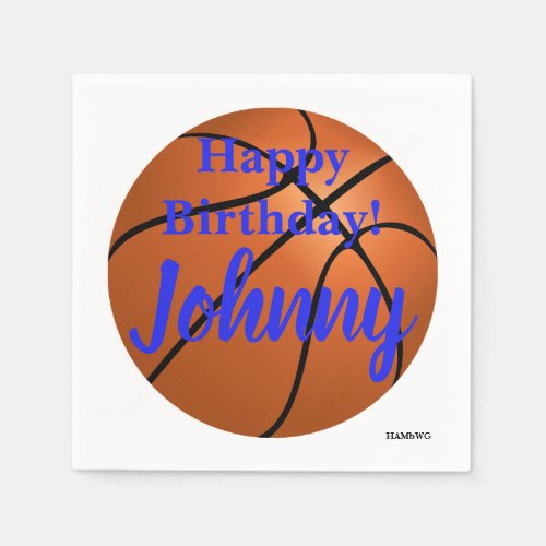 HAMbWG _ Basketball Personalized Napkin