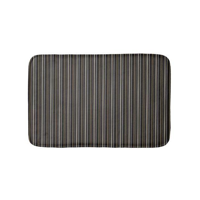 HAMbWG - Bath Matt - Blk Br Stripe 2b Bathroom Mat (Front)