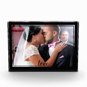 HAMbWG Black Border Love Photo Acrylic Block