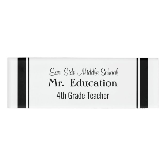 HAMbWG Black border magnetic Name Tag (Front)