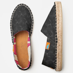 HAMbWG - Black Cat Head Patterned Espadrilles