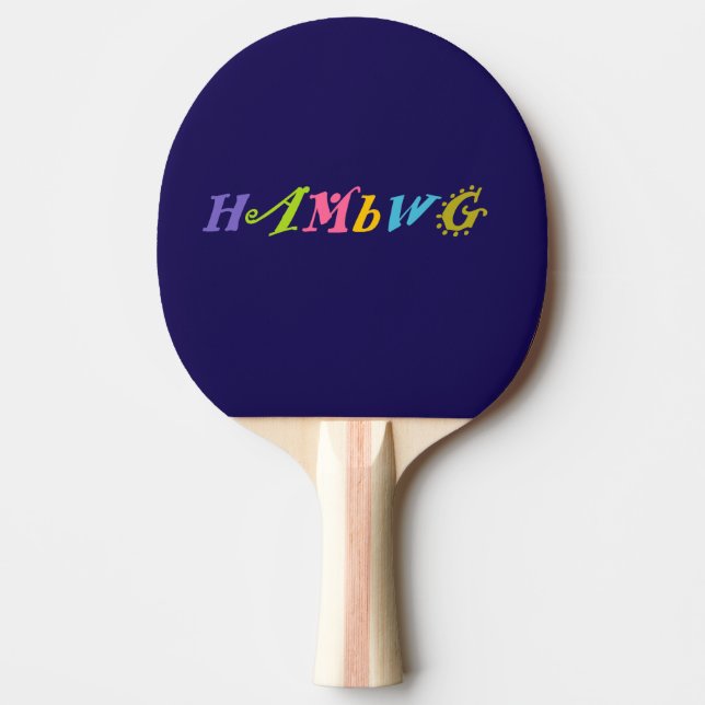 HAMbWG Bright, Graphic Color Ping Pong Paddle (Front)