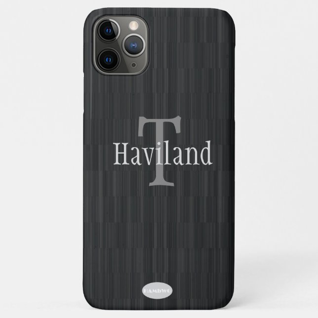HAMbWG Charcoal Gray Gradient Monogram Case-Mate iPhone Case (Back)