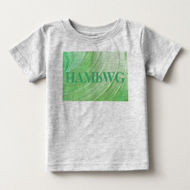 HAMbWG - Children's  T Shirt - Lime Swirl w Logo (Front)