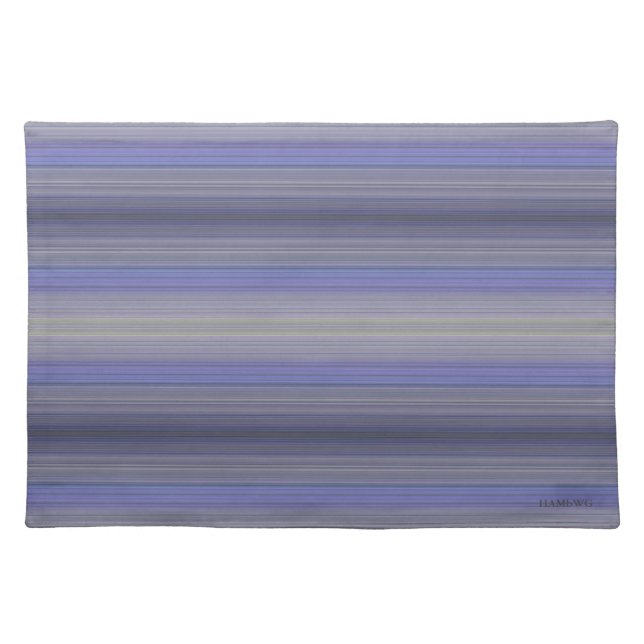 HAMbWG - Cloth Place Mat - Lavender  Stripe (Front)