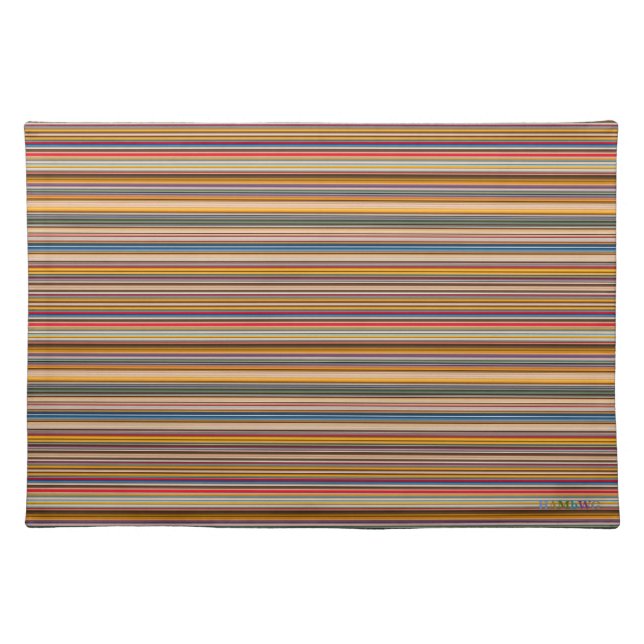 HAMbWG - Cloth Placemat - Colorful Bars (Front)