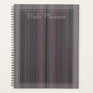 HAMbWG - Daily Planner - Pale Gray and Pink Stripe