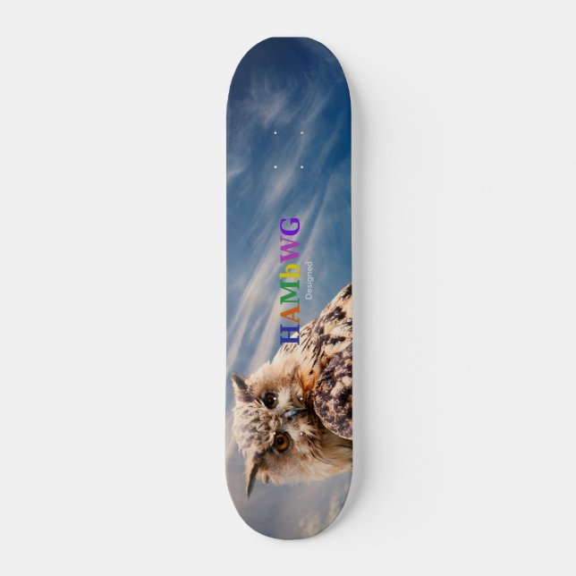 HAMbWG Designed Skateboard -  Perspective Owl Deck (Front)