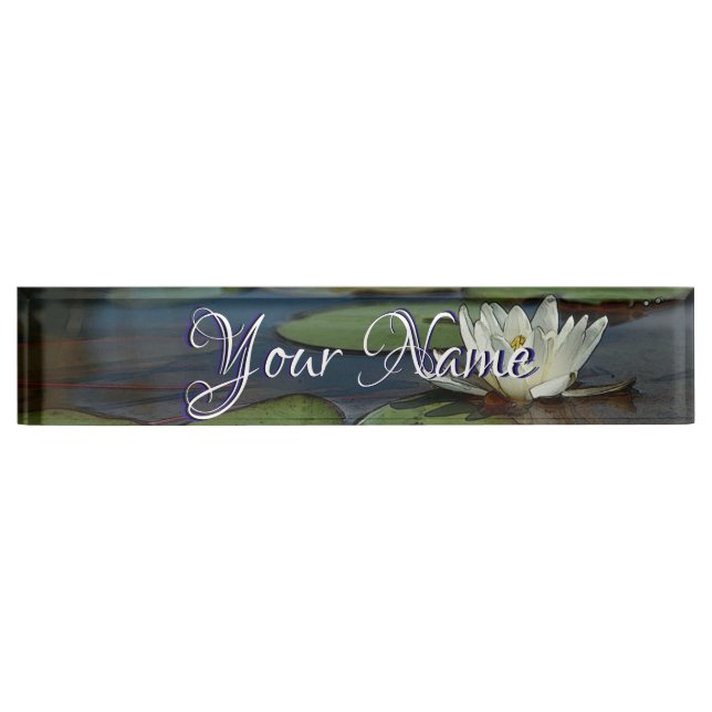 HAMbWG - Desk Name Plate - Water Lily (Front)