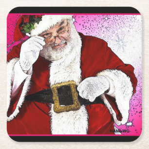 HAMbWG - Disposable Coasters - Santa Claus