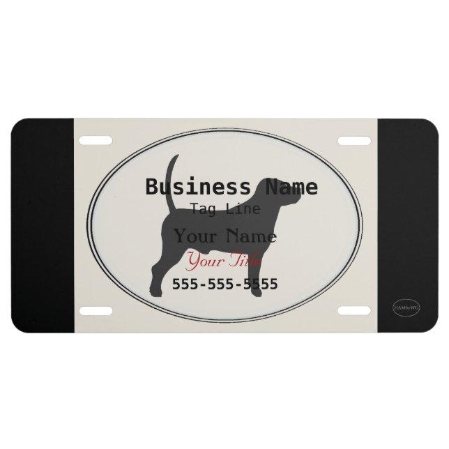 HAMbWG  Dog Advertisement License Plate (Front)