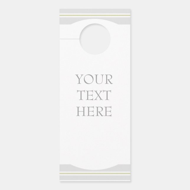 HAMbWG - Door Knob Message - Any Message Hanger (Front)