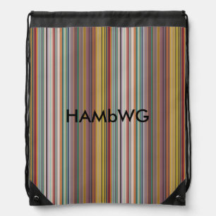 HAMbWG - Drawstring Backpack - Clay Gradient Bars