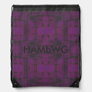 HAMbWG Drawstring Backpack -Purple/Charcoal