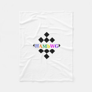 HAMbWG - Fleece Blanket - Checker  w Logo