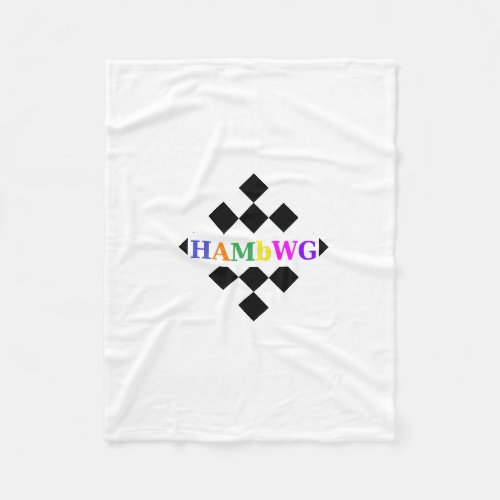 HAMbWG _ Fleece Blanket _ Checker  w Logo