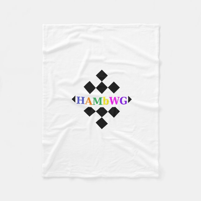 HAMbWG - Fleece Blanket - Checker  w Logo (Front)