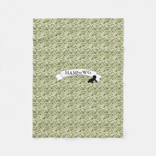 HAMbWG - Fleece Blanket - Green Camouflage (Front)