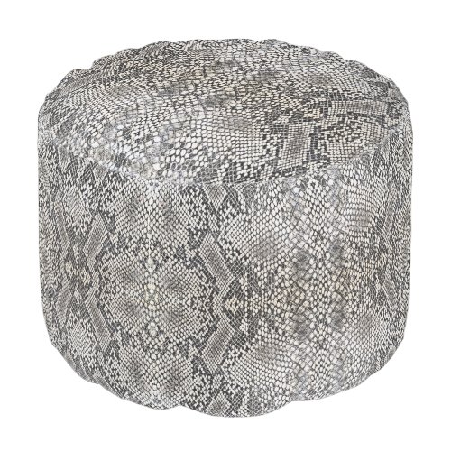 HAMbWG Foot Rest _ Black White Snakeskin Design Pouf