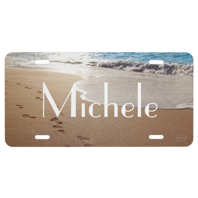 HAMbWG Footprints at the Beach License Plate (Front)