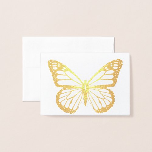 HAMbWG _ Gold Foil Card _ Butterfly Mini Note Card