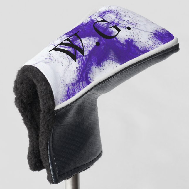HAMbWG Golf Iron Head Cover -Purple Ink (3/4 Front)