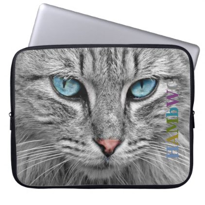 HAMbWG Gray Cat - Neoprene Laptop Sleeves