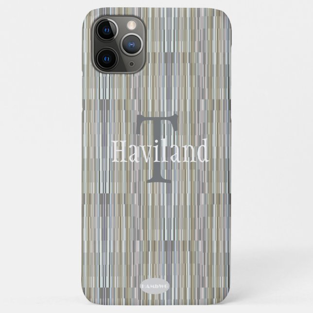 HAMbWG Gray Gold Gradient Monogram Case-Mate iPhone Case (Back)