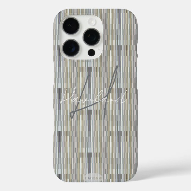 HAMbWG Gray Gold Gradient Monogram Case-Mate iPhone Case (Back)