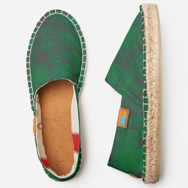 HAMbWG Green Distressed Espadrilles (Side)