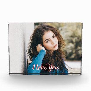 HAMbWG I Love You with Heart - Photo Acrylic Block