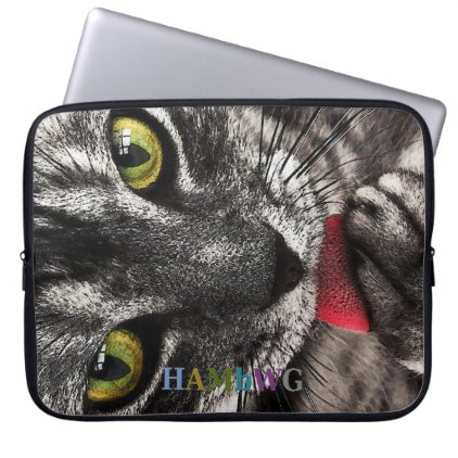 HAMbWG Licking Kitty - Neoprene Laptop Sleeves