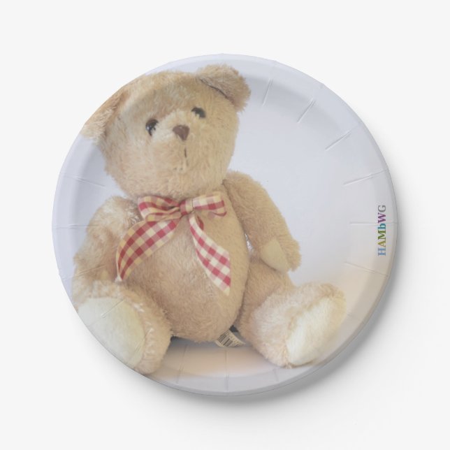 HAMbWG - Paper Goods - Teddy Bear Paper Plates (Front)