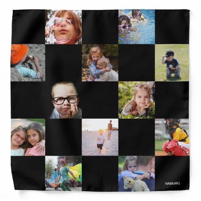 HAMbWG - Photo Bandana - w Checkers (Front)