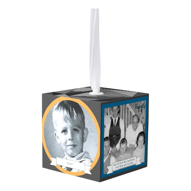 HAMbWG - Photo Cube Ornament (Back Angled)