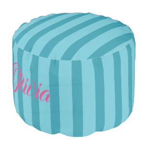 HAMbWG Pouf Chair -  Aqua Stripes