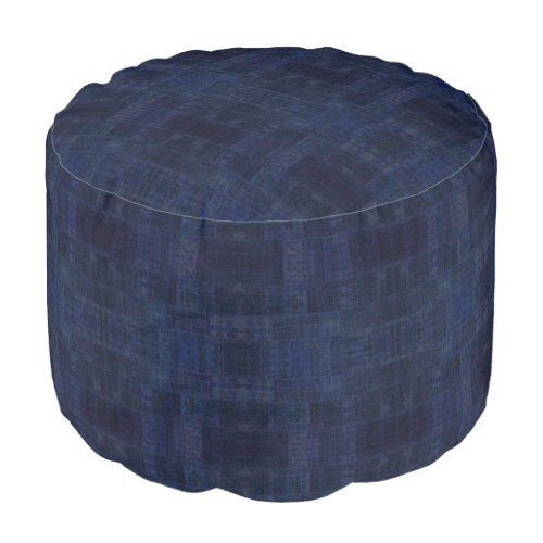 HAMbWG Pouf Chair _  Dark Distressed Royal Blue