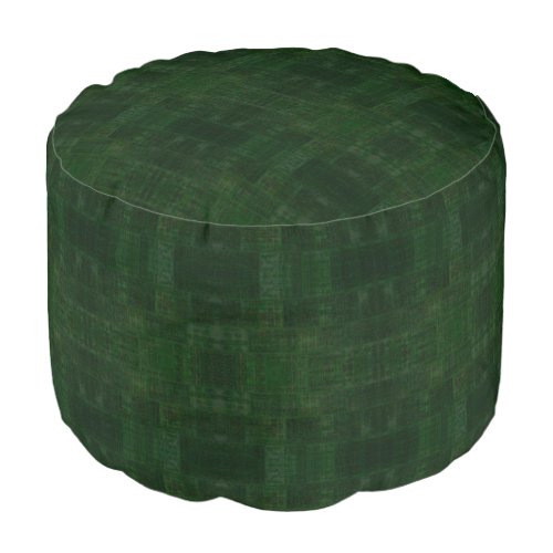 HAMbWG Pouf Chair _  Dark Green Distressed