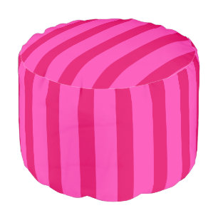 HAMbWG Pouf Chair -  Pink & Red Stripes
