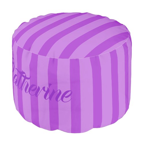 HAMbWG Pouf Chair _  Purple Lilac Stripes