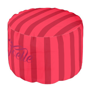 HAMbWG Pouf Chair - Red/Red Stripes