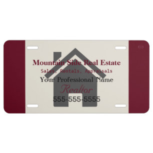 HAMbWG Real Estate Graphic Advertisement License Plate