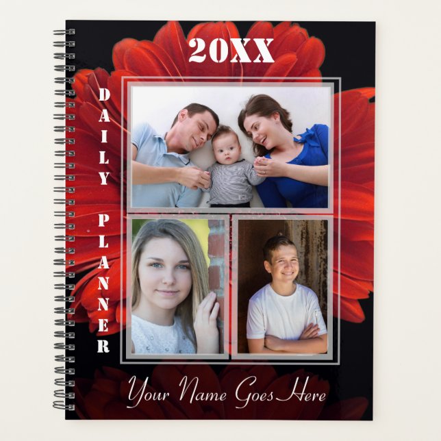 HAMbWG - Red Gerber Flowers Planner (Front)