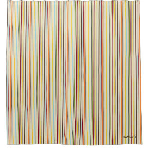 HAMbWG - Shower Curtain - Multi-Color Stripe Beige