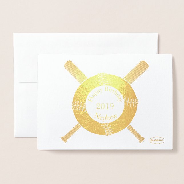 HAMbWG - Silver Foil Card - Baseball (Front With Envelope)