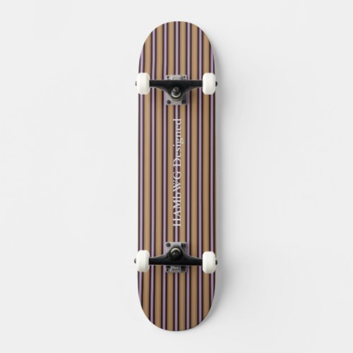 HAMbWG _ Skateboard _ Violet Gold Color Art Deco