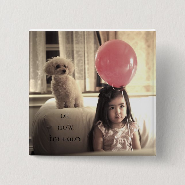 HAMbWG - Square Button - Girl with Balloon (Front)
